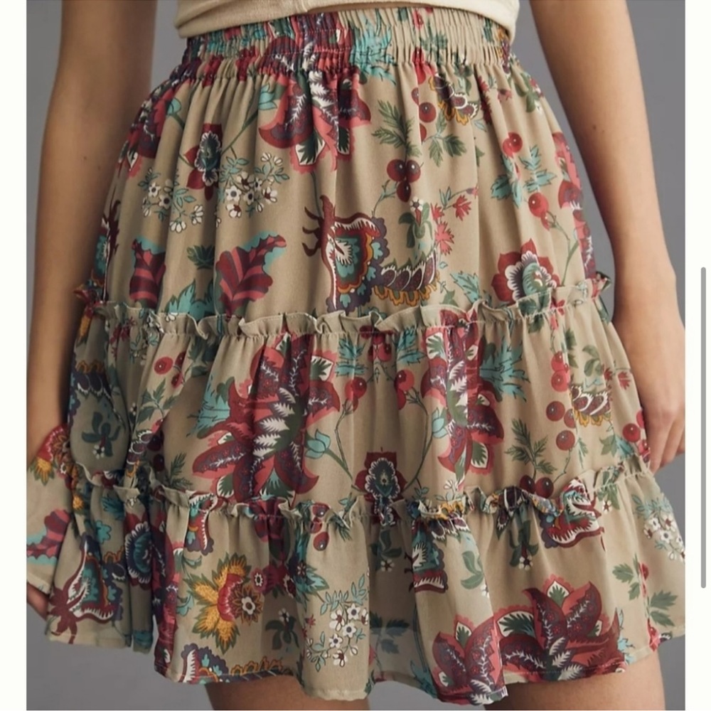 *Anthropologie Let Me Be Chiffon Mini Skirt - Picture 4 of 5